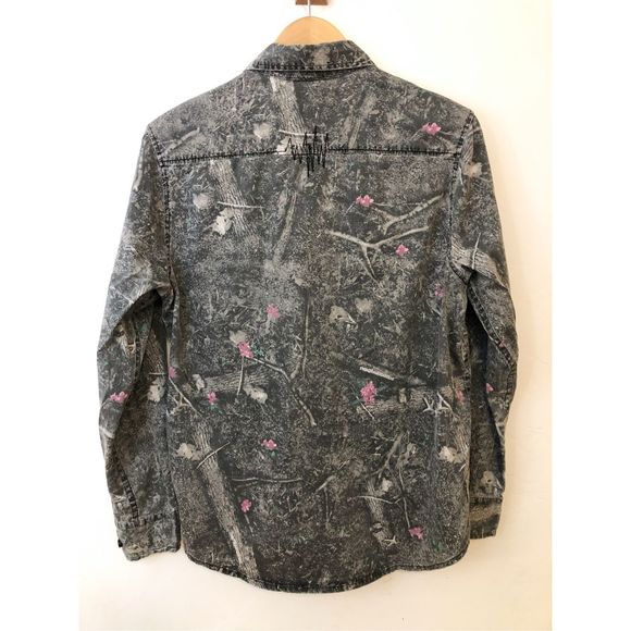 The Hundreds Gray and Pink Casual Button Down Shirt - Picture 2 of 7